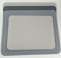 Tapis de séchage pliable en silicone Cedar Space, résistant à la chaleur, écologique, antidérapant, pour comptoir de cuisine ou évier