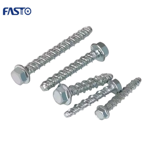 Boulon d'ancrage en béton bimétallique zingué SS316 + SS420 attaches de construction à tête hexagonale dentelée - Product Image 6