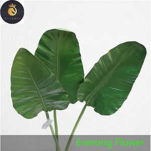 Abanico Artificial, hoja de palmera, pájaro del paraíso, hojas, planta <span class=keywords><strong>Tropical</strong></span>, hoja de tacto Real, decoración del hogar para boda, arreglo floral - Product Image 1