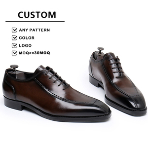 Chaussures habillées Oxford italiennes haut de gamme pour hommes, à lacets, pour mariage et bureau, qualité supérieure, marque de prestige - Product Image 1