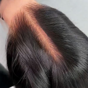 Perruques vietnamiennes ultra-lisses 100% cheveux humains, qualité SDD <span class=keywords><strong>Super</strong></span> Double Drawn, prêtes à porter, pré-coupées, sans colle, avec dentelle frontale HD - Product Image 5