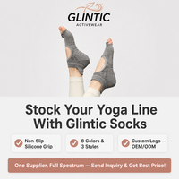 Chaussettes de yoga et de Pilates à cinq doigts antidérapantes à bout ouvert pour femmes, professionnelles, pour la gym et le fitness, absorbant la transpiration, 100 % coton