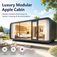 Cabine de jardin en verre pour 2 personnes, bureau extérieur, studio insonorisé, cabine de réunion avec ventilation, pod acoustique préfabriqué pour le travail