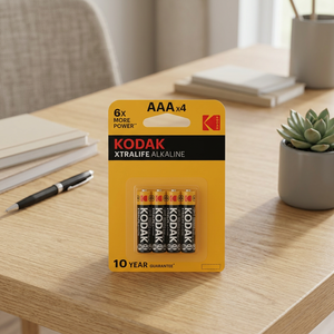 4 Piezas Pilas Kodak XTRALIFE AAA LR03 (Paquete en Blíster) Modelo KLR3X - Product Image 3