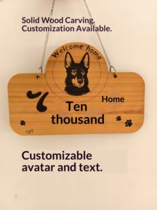 Biển cửa gỗ chuồng chó mèo tùy chỉnh với thiết kế cổ điển sáng tạo và khắc gỗ nguyên khối - Product Image 6