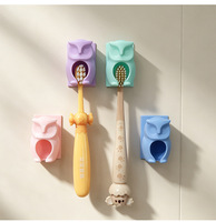 Support de brosse à dents YDS en silicone, support mural auto-adhésif pour douche, crochet de rangement mignon, accessoires de rangement