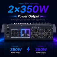 Console de mixage professionnelle HL-G14P 14 canaux RGB alimentée, amplificateur 2*350W, double 99 effets DSP, BT 5.0, OTG, double égaliseur 9 bandes en métal