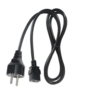 Usine Longueur Peut Personnalisé Ho5vv-f 1.0mm Fil Cordons D'alimentation C19 à Schuko Plug Cee 7/4 Rétractable Câble