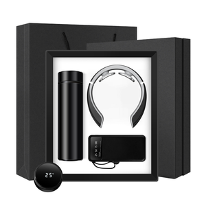 Set Regalo Aziendale di Lusso Economico <span class=keywords><strong>Zheng</strong></span> <span class=keywords><strong>Yang</strong></span> 3 in 1: Thermos in Acciaio Inox, Massaggiatore per Collo P3, Power Bank e Supporto per Telefono - Product Image 1