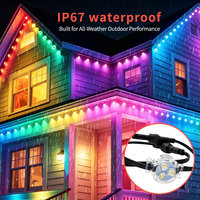 Éclairage LED permanent extérieur de Noël IP68, projecteur sur rail en aluminium DC12V 24V IP68 ETL RGB RGBW, par le fabricant leader
