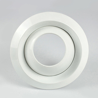 Diffuseur à jet sphérique moderne en aluminium, résistant à l'usure et réglable, avec construction durable pour l'installation dans les halls de centres commerciaux