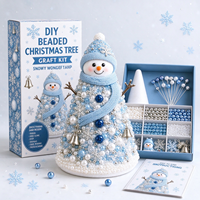 Kit de loisirs créatifs de Noël avec perles en cristal 3D, Arbre de Noël perlé à faire soi-même pour cheminée, table à manger, bureau