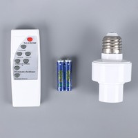 GL-YKDT1 Control Remoto Inalámbrico Inteligente para Portalámparas E27, Temporizador de Inducción, Adaptador Universal de Base de Lámpara de 220V para Dormitorio y Sala de Estar