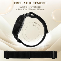 Tali Jam Tangan Nilon Quickfit 22Mm untuk Garmin Fenix ​​5/Fenix ​​6/Fenix ​​7/Fenix ​​8 E 47mm/Fenix ​​7 Pro/6 Pro/5 Plus/Approach S60/S62