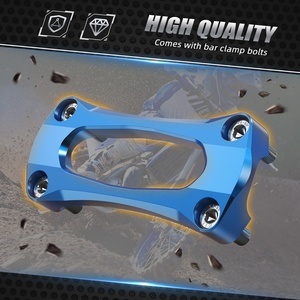 NiceCNC moto 28mm 1-1/8 "guidon Fat Bar Riser pince Support de couvercle supérieur pour <span class=keywords><strong>Yamaha</strong></span> YZ250F YZ450F YZ250FX YZ450FX WR250F - Product Image 2
