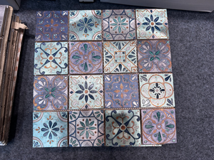 Venta caliente DIY Impreso Aluminio Metal Mosaico Superficie cepillada Parque cultural Arte Decoración de la pared Almenado Patrón de pared Azulejos - Product Image 6