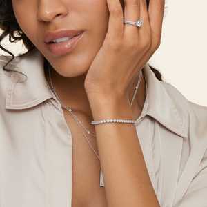 高级时装925银镀金5A立方氧化锆珠切割钻石珠宝网球手链男女手链 - Product Image 6