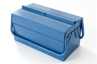 Boîte à outils cantilever en aluminium multi-plateaux pliable, étanche, avec système de verrouillage automatique, 3 compartiments, pour rangement extérieur personnalisé