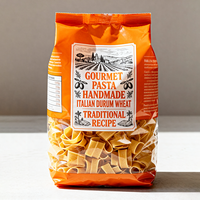 Sacs en mylar pour pâtes, nouilles et biscuits, oreiller écologique à fond plat et gousset, marque personnalisée avec impression