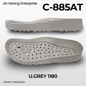 Chanclas Jin Hoong Kid's C-885AT Gris Claro de PVC, Ligeras, Duraderas, Antideslizantes, Altamente Elásticas, Cómodas, Resistentes al Agua, 38 mm - Product Image 2