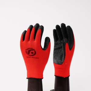Guantes de trabajo de seguridad para construcción de servicio pesado Guantes de jardín protectores con revestimiento de látex y poliéster con agarre industrial - Product Image 4