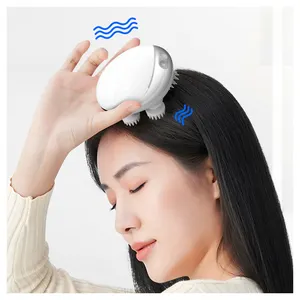 Wireless Easy Use Electric Silicone Scalp Massager Stress Release No Vibrating Hot Compress Head Massager