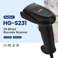 Escáner de Código de Barras USB con Cable, Lector de Códigos de Barras para Caja Registradora, Punto de Venta, Supermercado, Escáner de Códigos de Barras 2D QR