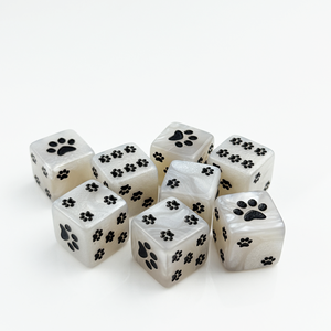 Đá Cẩm Thạch óng ánh trắng vuông góc Acrylic khắc thân thiện với sinh thái động vật theo chủ đề trẻ em D6 xúc xắc - Product Image 2