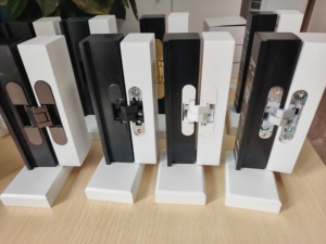 <span class=keywords><strong>Charnière</strong></span> de <span class=keywords><strong>porte</strong></span> <span class=keywords><strong>invisible</strong></span> moderne à 180 degrés en alliage de zinc noir pour <span class=keywords><strong>porte</strong></span> en bois/acier avec design 3D réglable – Accessoires de <span class=keywords><strong>porte</strong></span> - Product Image 6