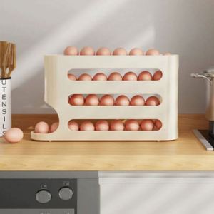 Support à œufs de cuisine, conteneur de rangement pour réfrigérateur, grande capacité, multifonction, en plastique, pour la conservation de la fraîcheur, organisateur d'œufs - Product Image 5