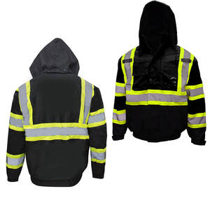 Veste de sécurité personnalisable haute visibilité, réfléchissante, ignifuge, respirante, anti-rétrécissement, en polyester imperméable, veste de travail sur mesure - Product Image 5