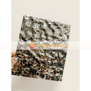 HH286 yüksek kalite orta gümüş su dalgalanma HHeavy damgalı paslanmaz çelik levha için HHotel projesi - Product Image 6