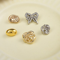 Boutons en alliage de zinc électroplaqué Alien Butterfly, cousus à la main, pour veste de costume, manteau, or, argent, style chinois, tendance