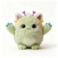 Vente en gros de poupées en peluche mignonnes et douces pour enfants, poupée en peluche verte fantaisie moelleuse, jouet en peluche personnalisé
