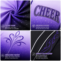 Conjunto de Calentamiento Deportivo Morado Ombre Personalizado, Traje Deportivo con Degradado Morado y Negro, Chaqueta con Cierre Completo y Cuello Alto, Pantalones Rectos, Traje de Entrenamiento