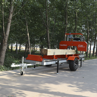 Petite scierie à ruban portative pour couper des bûches de bois, scierie à ruban portative diesel, machine à scierie à ruban