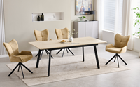 Ensemble de table à manger extensible en mélamine, prix d'usine en gros, pas cher, plusieurs couleurs de bois