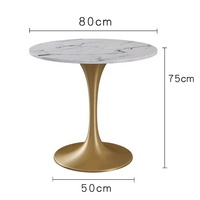 Ensemble de tables et chaises de café de luxe en cuir PU doré avec cadre en acier inoxydable et plateau en marbre artificiel, 2-3 chaises, style moderne minimaliste