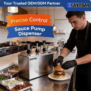<span class=keywords><strong>Station</strong></span> de distribution de sauces commerciale à 3 têtes pour comptoir, en acier inoxydable 304, pour <span class=keywords><strong>fromage</strong></span>, ketchup et condiments, idéale pour les buffets - Product Image 3