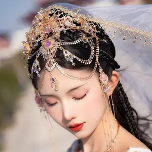 여신 헤어 밴드 크라운 티아라 엘프 머리 장식 복고풍 중국 의상 액세서리 서양