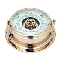 Dia180mm cloche baromètre océan marée horloge atmosphérique laiton cuivre plastique coque anéroïde utilisation baromètre marin