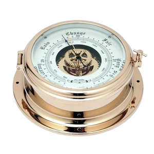 Dia180mm cloche baromètre océan marée horloge atmosphérique laiton cuivre plastique coque anéroïde utilisation baromètre marin - Product Image 5