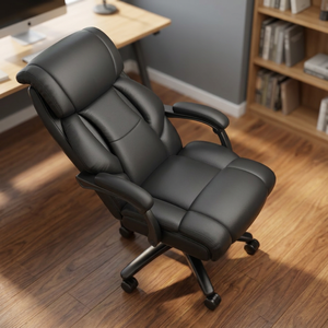 Modern High Back Executive PU Leather Ergonomic Swivel <b>Reclining</b> <b>Office</b> <b>Chair</b>-Metal Base-Comfortable Computer Task <b>Chair</b> - Product Image 4