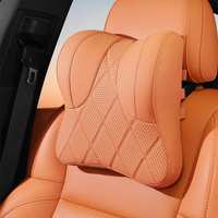 Coussin de soutien lombaire et appui-tête en mousse à mémoire de forme Nappa perforé et respirant pour voiture, pour BMW Toyota Honda
