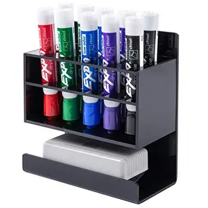 Best quality wall mounted black acrylic pen display stand holder