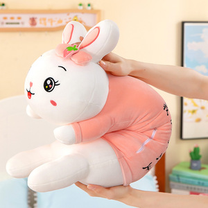 かわいい長いうさぎのぬいぐるみ枕、寝室の装飾や睡眠の仲間として使える柔らかいぬいぐるみ人形 - Product Image 4