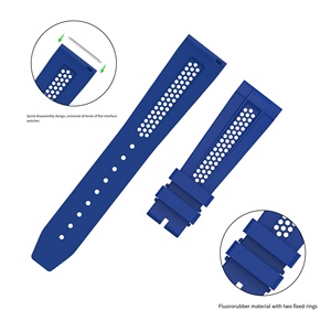 สายนาฬิกาซิลิโคนสำหรับ <span class=keywords><strong>Mido</strong></span> <span class=keywords><strong>Ocean</strong></span> <span class=keywords><strong>Star</strong></span> Huawei GT Series 22mm TUDOR orega 22mm พอดีตัวเร็ว FKM - Product Image 4