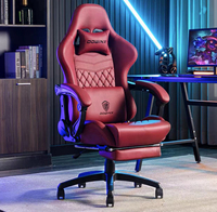 Chaise de jeu de haute qualité en gros chaise de course d'ordinateur avec sangle arrière réglable accoudoir pédales chaise de jeu