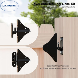 Phổ biến chống sag cổng Kit-Cổng góc Brace Bracket (2 bộ) với cổng chốt cho cửa đơn và đôi - Product Image 2