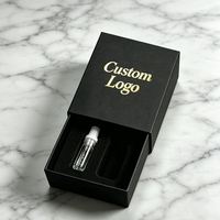 Cajas Negras para Viales de Péptidos con Detalles en Dorado, Estuche para Péptidos con Inserto de Espuma Personalizado, Embalaje Protector para Viales Individuales de 3ml/5ml